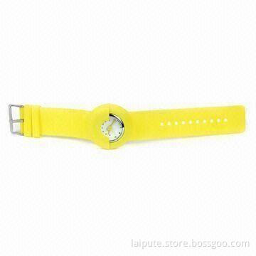 Silicone Watch with Imprint Logo and Import Movement, Available in Various Colors